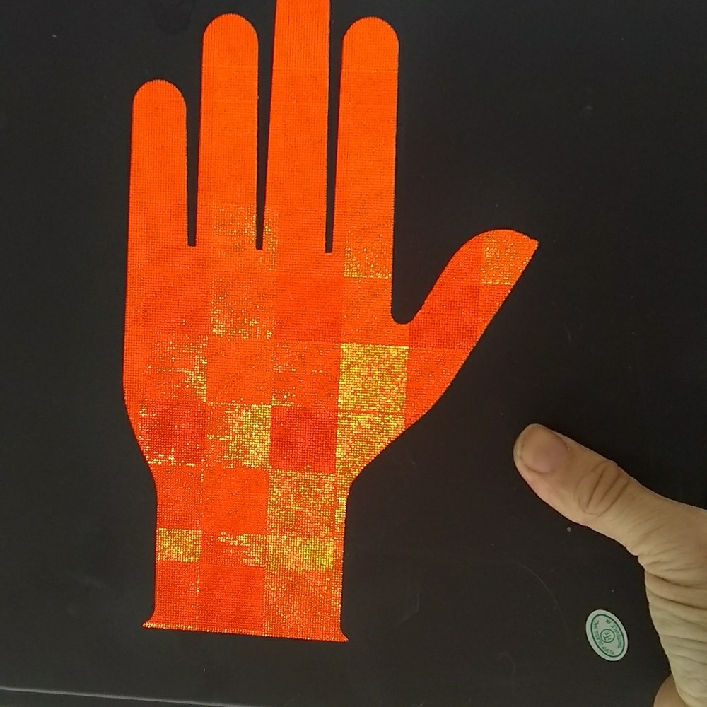 Kopp Glass 12x12 Hand Stop . Traffic Sign